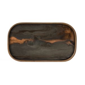 Mini tácka Bronze Organic ovál