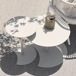 Príručný stolík Drops outdoor white