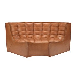 Sedačka N701 rohový diel okrúhly Old Saddle koža